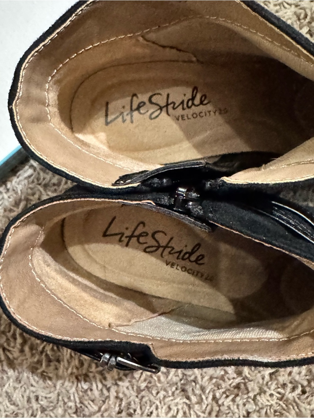 LifeStride Black Jezebel Strappy Ankle Booties WORN ONCE *Comfort Memory Foam - Picture 11 of 14